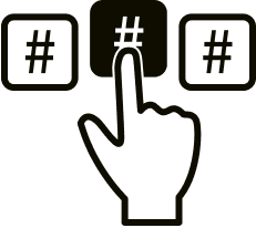 ハッシュタグ分析、運用のアイコン