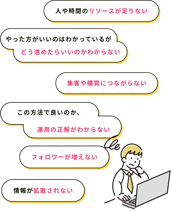 お悩みのイラスト